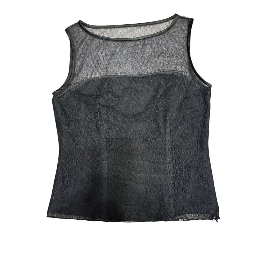 Pamela Dennis Private Client Group Size 8 Black Sleeveless Lace Side Zip Top